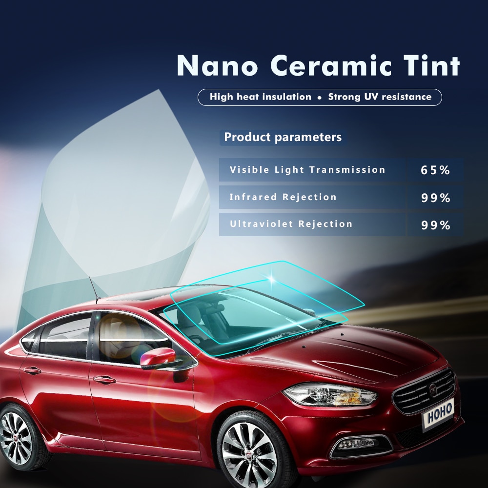 0.5*3m Light Blue uv+insulation Car Window Tint Film VLT 65% 2 ply Solar Protection Film