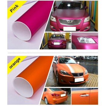 Car Stickes Film Matt Vinyl 1.52*20M/Roll (5ft x 65ft) with air release channels Color Option