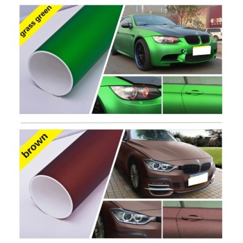 Car Stickes Film Matt Vinyl 1.52*20M/Roll (5ft x 65ft) with air release channels Color Option