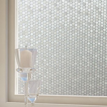 92x50cm 2D Transparent Window Film Stained Glass Window Film Static Frosted Privacy Film for Home Bathroom Living Room