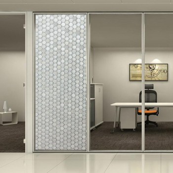 92x50cm 2D Transparent Window Film Stained Glass Window Film Static Frosted Privacy Film for Home Bathroom Living Room