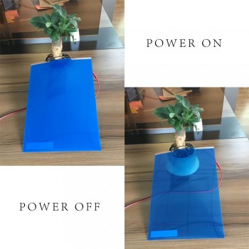 Blue color Self-adhesive Smart PDLC Film as rear projection film with Power Supply 29.7cm x 21cm