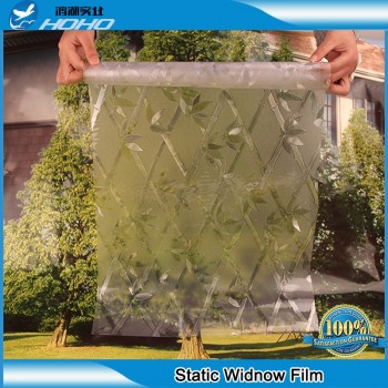 NEW BAMBOO PRIVACY STAINED GLASS WINDOW FILM Textured Floral Vinyl Static Clings 90cm width 5m length BZI-001