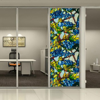 92x500cm Decorative Privacy Window Film Frosted Window Film Stained Glass Window Film Clings No-glue Self Static Cling Vinyl