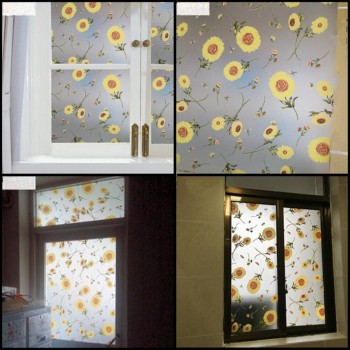 1.22x3m Frosted Films UV Protection Window Sticker for Office Home Bathroom Living Room Kitchen White Frosted Glass Window Film