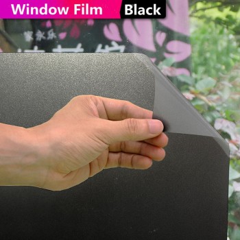 48x16ft/122x500cm Black Window Film Privacy Decoration Self Adhesive For UV Blocking Heat Control Glass Stickers Black Sticker