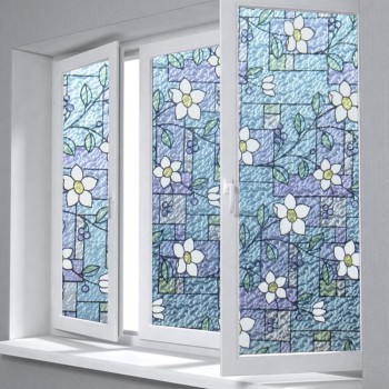 Fancy-fix Decorative Window Film Vinyl No Glue Frosted Privacy Film Static Cling 36 x 20(92cm x 50cm)