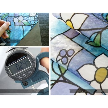 Fancy-fix Decorative Window Film Vinyl No Glue Frosted Privacy Film Static Cling 36 x 20(92cm x 50cm)
