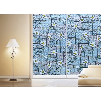 Fancy-fix Decorative Window Film Vinyl No Glue Frosted Privacy Film Static Cling 36 x 20(92cm x 50cm)