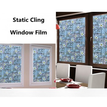 Fancy-fix Decorative Window Film Vinyl No Glue Frosted Privacy Film Static Cling 36 x 20(92cm x 50cm)