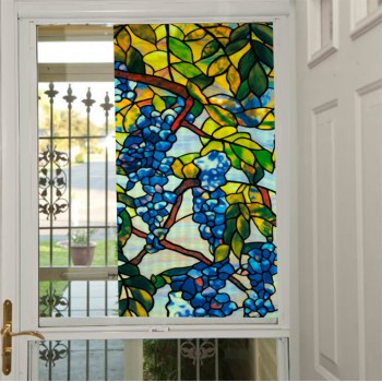 Glass Window Privacy Film Textured/Stained Effect Grape Security Static Clings 36 x 20(92cm x 50cm)