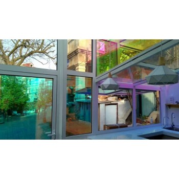 45cm x 300cm Chameleon Tint Film Beautiful Building Commercial Festival Office Supermarket House Window Glass Film Decoration