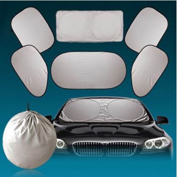 6 Pcs/Set Silver Aluminium Foil Flap Car Sun Shade Window Car Curtain Auto Sun Shade Styling Covers Rear Head Back Side Window