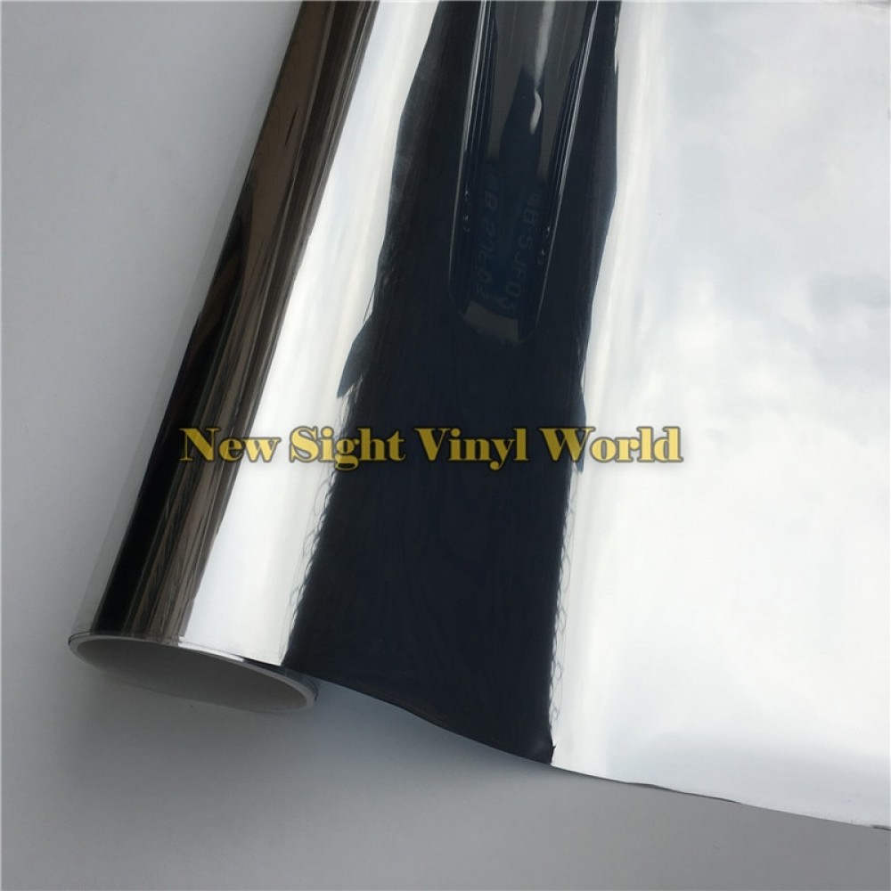 VLT 5% Mirror Window Tinting FIlm Silver Window Tint For Buliding Home Office Glass Size:1.52*30m/Roll