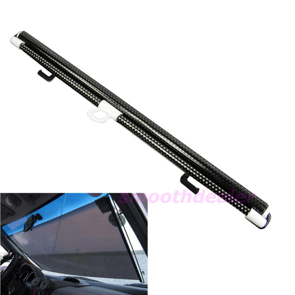 Hot Sale 1PC Black Dot Car Auto Window Roll Blind Sunshade Windshield Sun Shield Visor 45 x125cm Drop Shipping