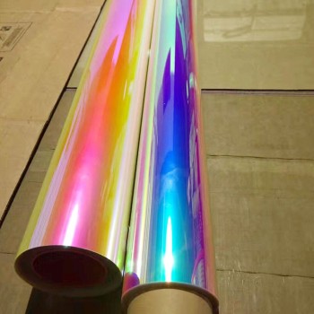 54x20/137x50cm Decorative Chameleon Building Window Films Rainbow Effect Privacy Vinyl Halloween Christmas Day Party Decor