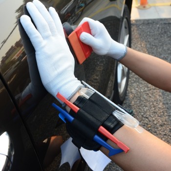 EHDIS Vinyl Film Car Wrap Tool Bag With Magnetic Wristband Window Tints Oxford Tool Belt Bag Cleaning Squeegee Scraper Tool Bag