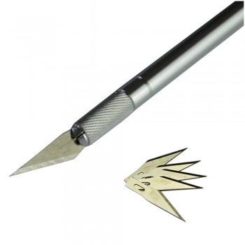 EHDIS 2pcs Metal Steel Handle Scalpel Knife With 10pcs Spare Razor Blades DIY Art Knife Vinyl Film Car Wrap Paper Cutting Tool
