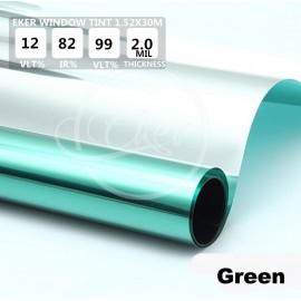 Free Shipping 1.52M*30M VLT 12% Mirror Green Building Office Glass Window Tint Car Window Tint Roll Heat Reflective Solar Film