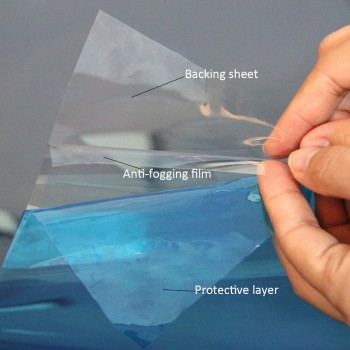 0.5x3m/20x10ft Blue Protective Layer Car Rearview Mirror Film, Elegant Choise Rearview Mirror Film Anti Fog for Bathroom Mirror