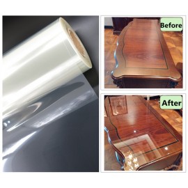 1.52x0.5m Car Sticker Solid Furniture Film Transparent Paint Coffee Table Marble Desktop Protective Film Kitchen Self Adhesive