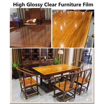1.52x0.5m Car Sticker Solid Furniture Film Transparent Paint Coffee Table Marble Desktop Protective Film Kitchen Self Adhesive