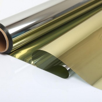 20X20ft(0.5X6m) One Way Gold Silver Reflective Mirrored Effect Window Film Privacy Glass Tint Sticker