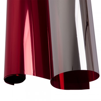 0.9x2m Silver Effect Red Tint Window Glass Film Reflective Solar Film for Home,Building Vinyl 35.4x78.7 Sheetl