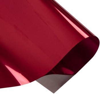 0.9x2m Silver Effect Red Tint Window Glass Film Reflective Solar Film for Home,Building Vinyl 35.4x78.7 Sheetl