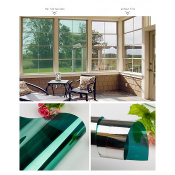 MIRROR Green 13% SOLAR REFLECTIVE WINDOW FILM ONE WAY PRIVACY TINT Window Tint Film Decor 60 x 100ft
