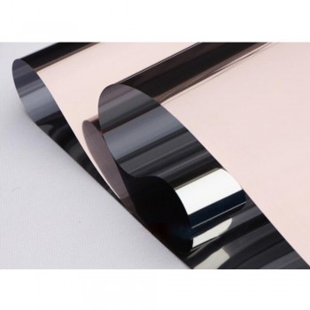 Silveramp;Bronze Tint One Way Privacy Window Film Sun Blocking Home Glass Tint House Scree Mirrored Residential Film 1.52x20m