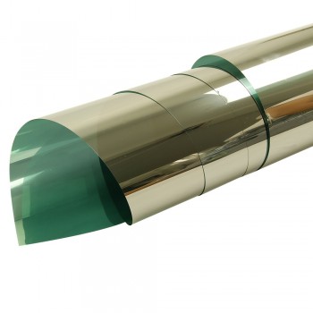 0.5x5m Silver Green Mirrored Window Film Insulation Solar Tint Stickers UV Reflective One Way Privacy Decoration For Glass