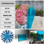 30x100ft/76x3000cm Blue Colorful Window Solar Film Heat Control UV Proof Transparent Glass Tint Decoration Stickers