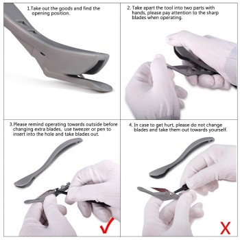 EHDIS Vinyl Car Wrap Film Cutter Snitty Paper Cutter knife+5pcs Extra Blades Slitter Car Sticker Cutting Tool Multi Hand Tool