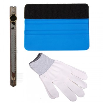 EHDIS Window Tint Tools Car Vinyl Film Wrap Tool Kits Felt Squeegee DIY Art Knife Vinyl Gloves 3pcs Car Auto Vinyl Tools Kit