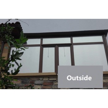 Blackamp;Siver Window Vinyl Solar Tint Film Window Glass Sticker Self-adhesive Effective Resist Sunlight Improve Privacy Protection