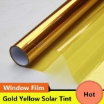 2 Mil Gold Yellow Decoration Solar Tint Window Film Improve Privacy UV 99% Heat Proof High Quality Glass Tint Film Decor