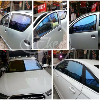 VLT75% UV Rejection99% Chameleon Window Tint High Quality Light Purple Blue PET Chameleon Solar Car Window Tints 1.52x15M