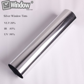 20% VLT One Way Mirror Tint Reflective Silver  60x 33 Commercial Window Film