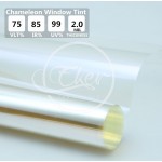 VLT75% UV Rejection99% Chameleon Window Tint High Quality Light Purple Blue PET Chameleon Solar Car Window Tints  1.52x5M