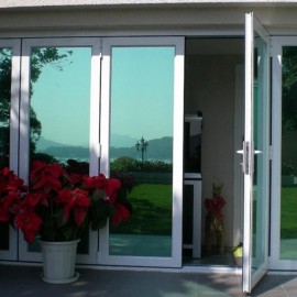0.7x10m/27.5x33ft Silver Green Reflective One Way Mirror Effect Window Film Privacy Sticky Glass Tint Sun Control Window Vinyl