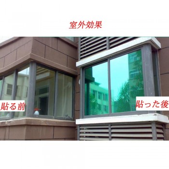 0.7x10m/27.5x33ft Silver Green Reflective One Way Mirror Effect Window Film Privacy Sticky Glass Tint Sun Control Window Vinyl