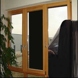 0%VLT Self Adhesive Privacy Tint Black Stickers Decorative Window Film Blackout 20x10ft(50cm by 300cm)