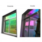 54x78.7/137x200cm Self-adhesive Chameleon Window Film Colorful Stained Glass Window Stickers Privacy Glass Decor Vinyl