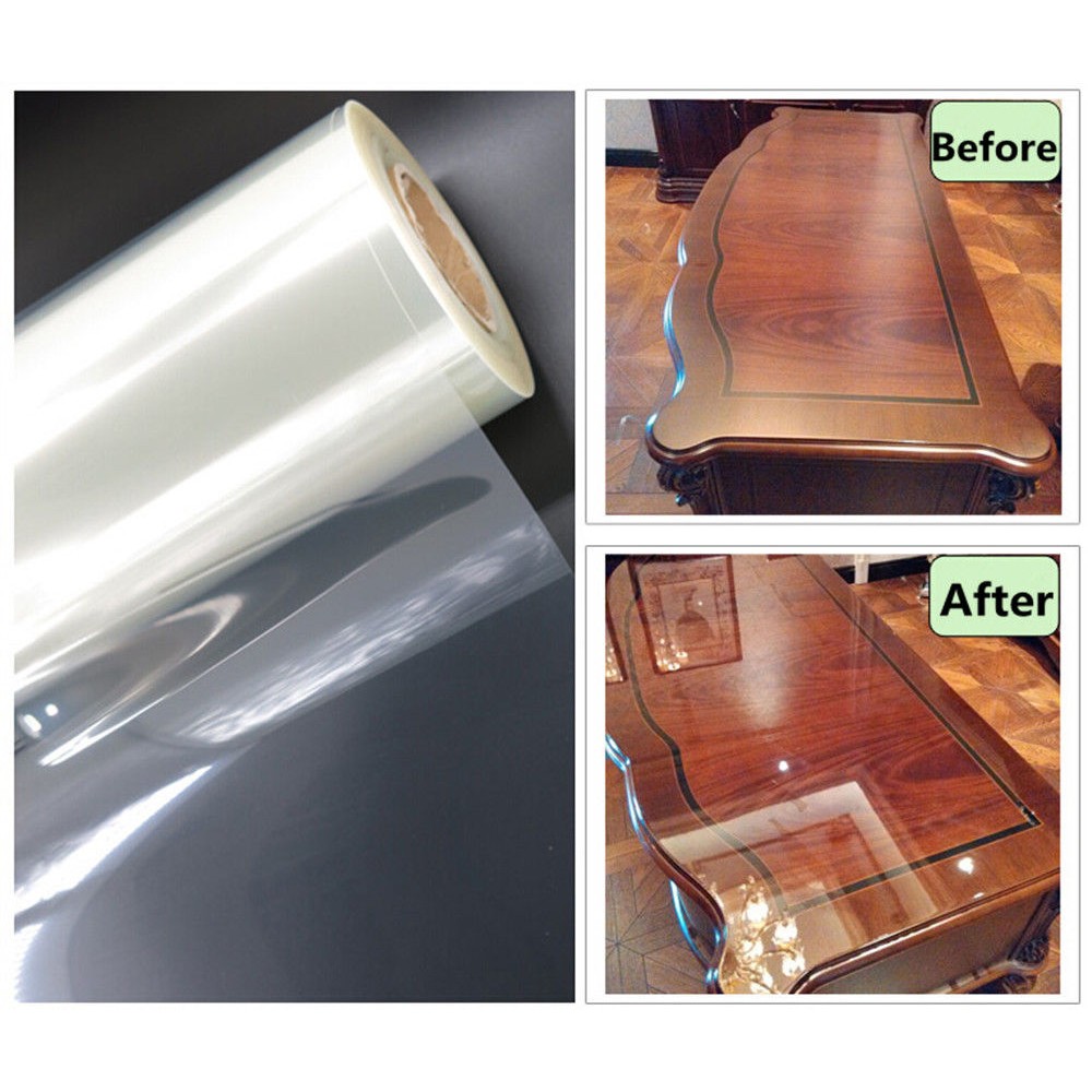 Glossy Clear Protection Film Table Furniture Stickers 2mil Home Vinyl 5ft x 33ft(152x1000cm)