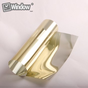 Gold Mirror Reflective Home Building Commercial Tint Film 5ftx 100ft/roll With heat rejection