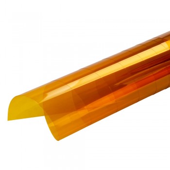 Colorful Window Solar Film Heat Control UV Proof Transparent Glass Tint Decoration Stickers,Gold Yellow(1.52x30m)