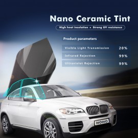 Window Film 1.52x10m Ultra Light 20% Car Window Tint 60 x33Ft Film Tinting Vinyl