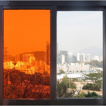 1.52x10m Orange Color 35% Vlt Architectural Window Film Sun control window foils