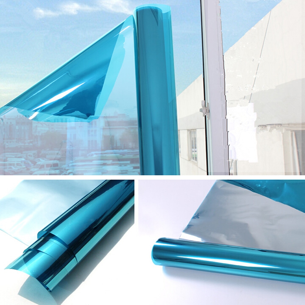 Reflective Blueamp;Silver Decoration Films Window Foils amp; Solar Protection 60inchx50feet/Roll
